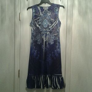 Blue Patterned Dress